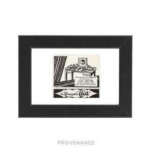 🔴 Louis Vuitton Antique Vintage Newsprint Ad - LV Table Set